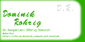 dominik rohrig business card